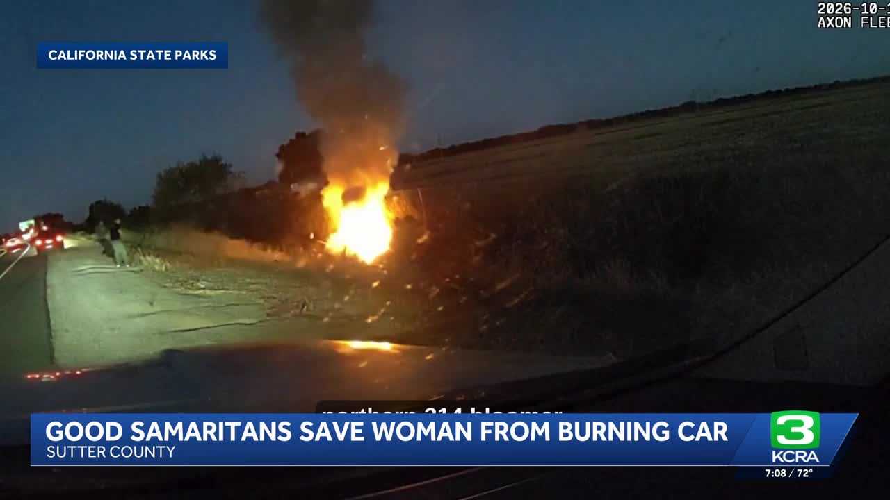 Officers rescue woman from burning car — WESH 2 Orlando, League City Community news