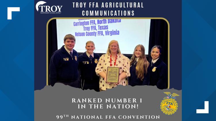 Troy FFA students place first in the nation in Agricultural Communications — KCEN (Central Texas), League City Schools news